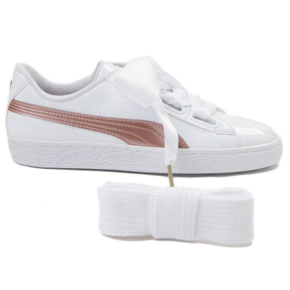 PUMA Athletic Basket Heart Patent Shoes - Picture 7 of 15